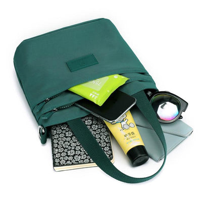 Functional Crossbody Bag Shoulder Bag Multi-pocket Lightweight Solid Color Handbag