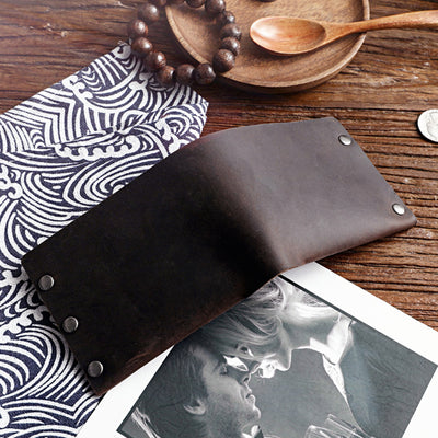 Vintage  Rivet Genuine Leather Wallet