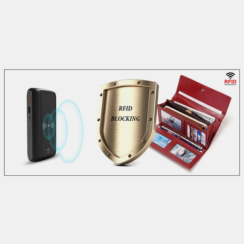 RFID Anti-Theft Multi-Card Genuine Leather Wallet
