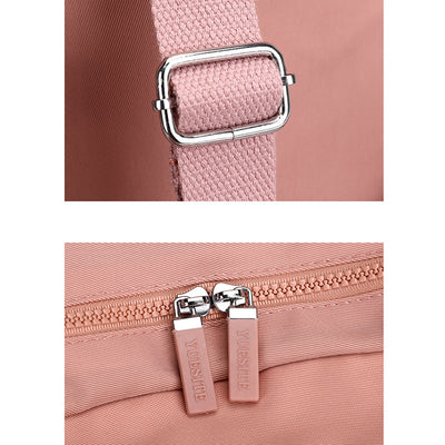 Multi-Pocket Nylon Backpack Daypack Medium Outdoor Travel Backpack for Women Girls