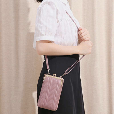 Leather Phone Bag For Women Large Capacity Crossbody Coin Wallet