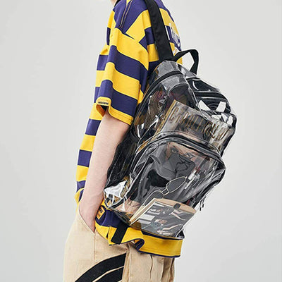 Backpack For School Students Trasparent PVC Leisure Daily Schoolbag