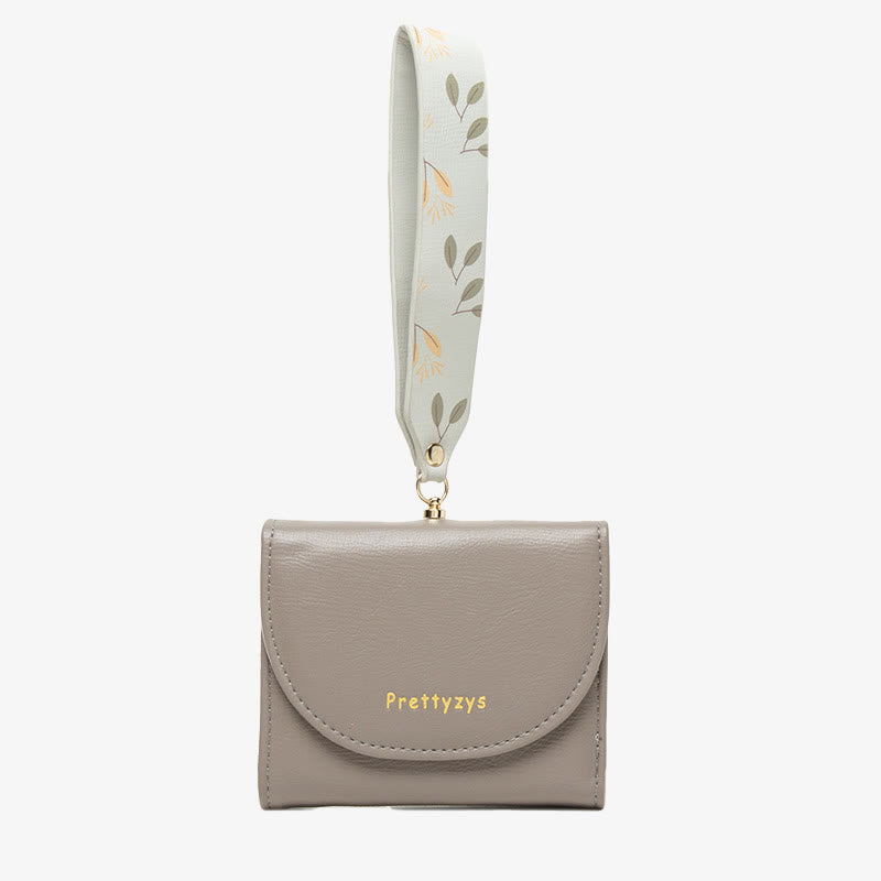 Womens Wallet Short Simple Soft Leather Folding Card Holder