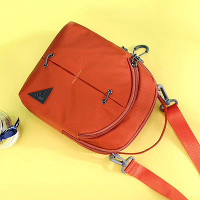 Double Layer Nylon Small Womens Mens Crossbody Bag Waterproof Lightweight Purse