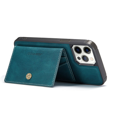 Leather Wallet Case Removable Card Holder Kickstand for iPhone 13 Pro Max Multi Model Optionals