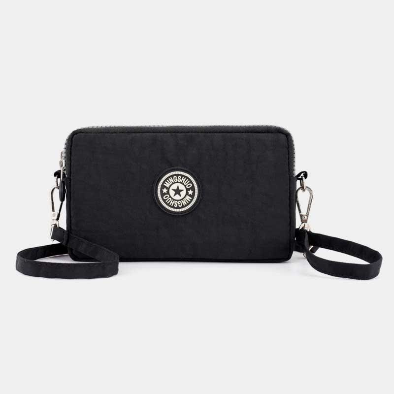 3 Zip Mini Crossbody Bag Lightweight Cellphone Wallet Long Wristlet Purses