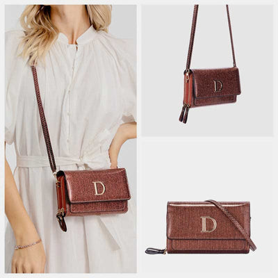 Women's Small Crossbody Purse Handbag Glitter Shoulder Phone Bag