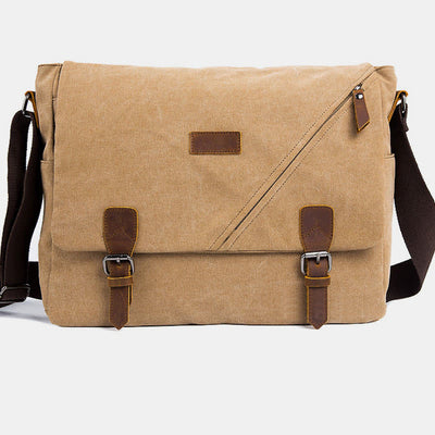 Men's Canvas Messenger Bag Retro Shoulder Crossbody Backpack Bags Purse