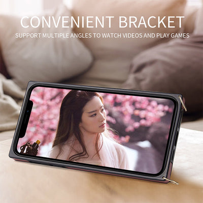 Compatible with iPhone 11/12/13/14 Phone Case Card Holder with Crossbody Strap