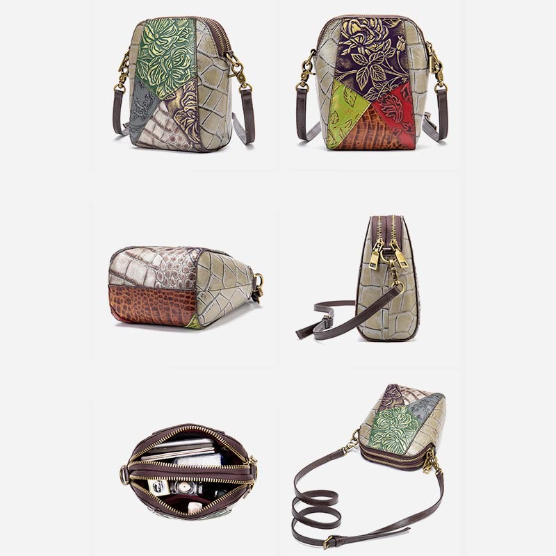 Phone Bag For Women Vintage Custom Mini Cowhide Crossbody Bag