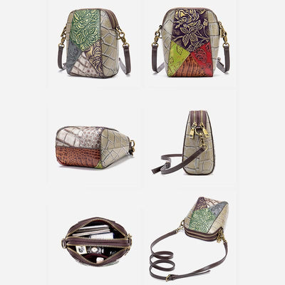 Phone Bag For Women Vintage Custom Mini Cowhide Crossbody Bag