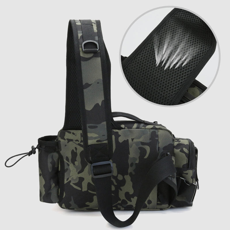 Multifunctional Large Capacity Waterproof Fishing Hiking Waist Bag Crossbody Bag