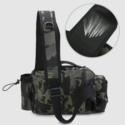 Multifunctional Large Capacity Waterproof Fishing Hiking Waist Bag Crossbody Bag