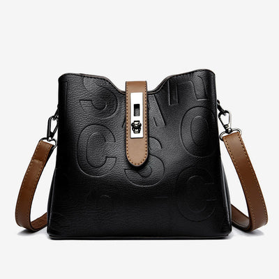 Vegan Leather Bucket Bag Women Elegant Dating Crossbody Bag