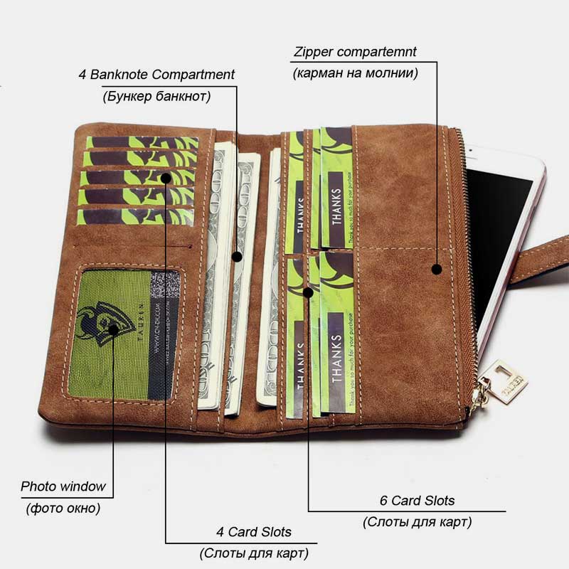 Lightweight Vintage Large Capacity Long Wallet