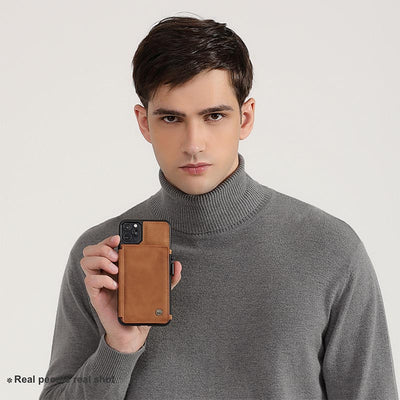 2 IN 1 Anti-theft RFID Phone Bag Wallet Smartphone Case Compatible with iPhone