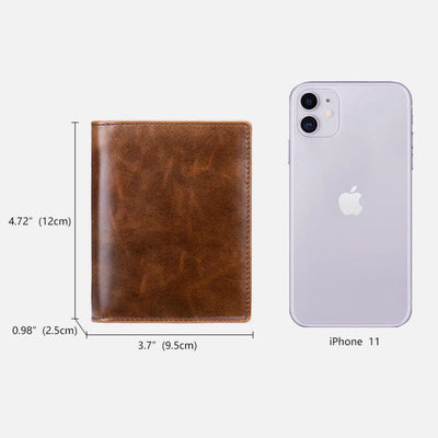 Retro Leather Wallet for Men RFID Blocking Credit Card Holder