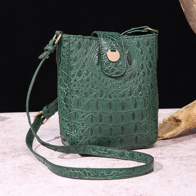 Crossbody Bag For Women Retro Crocodile Pattern Phone Bag