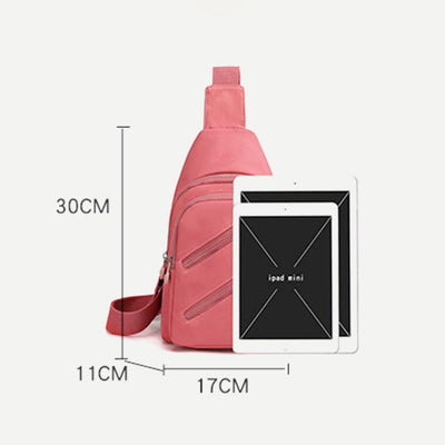 Sling Bag for Women Large Capacity Waterproof Casual Nylon Crossbody Bag