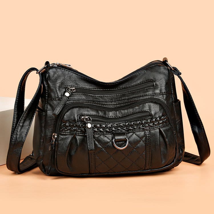Crossbody Bag For Women Twist Design Plain Color Classic Purse