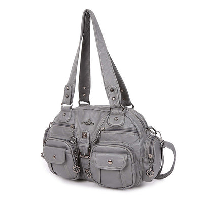 Solid Color Fashion Dumplings Messenger Bag