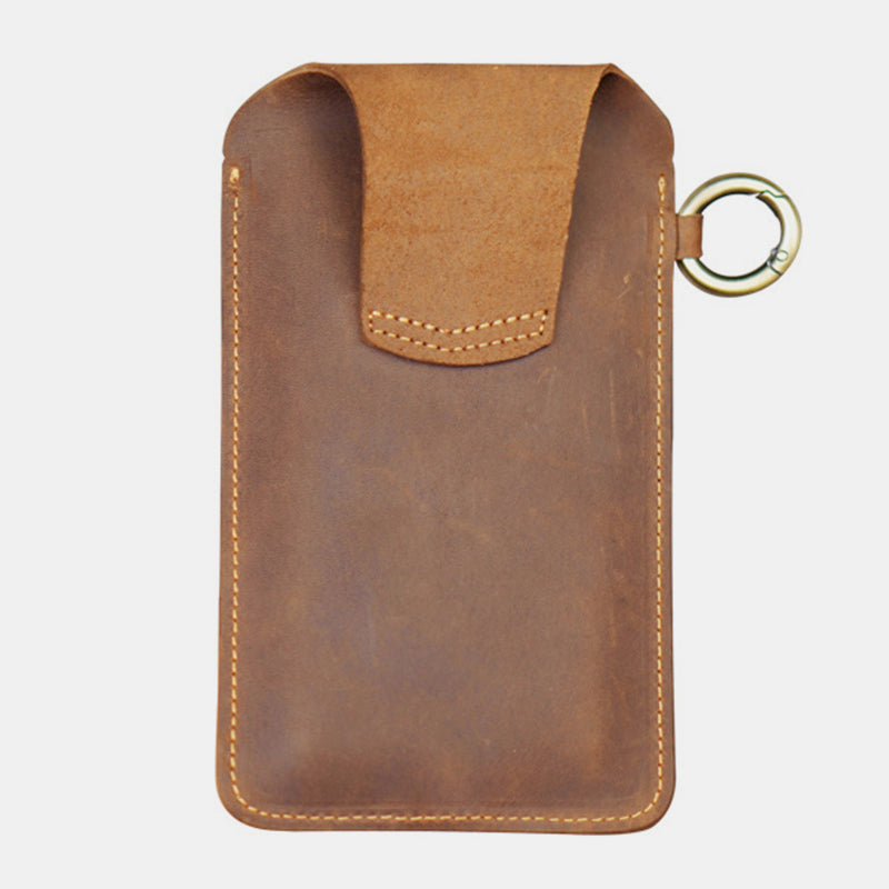 Genuine Leather Phone Holster Universal Cell Phone Holder With Belt Loop