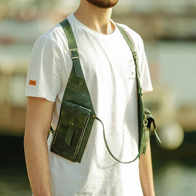 Steampunk Shoulder Armpit Bag For Men Outdoor Medieval Underarm Satchel