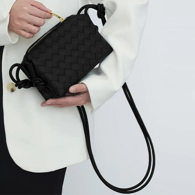 Crossbody Bag For Women Knitted Plaid Pattern Phone Bag