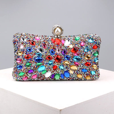 Diamond Encrusted Dinner Bag For Party Fashion Banquet Evening Bag