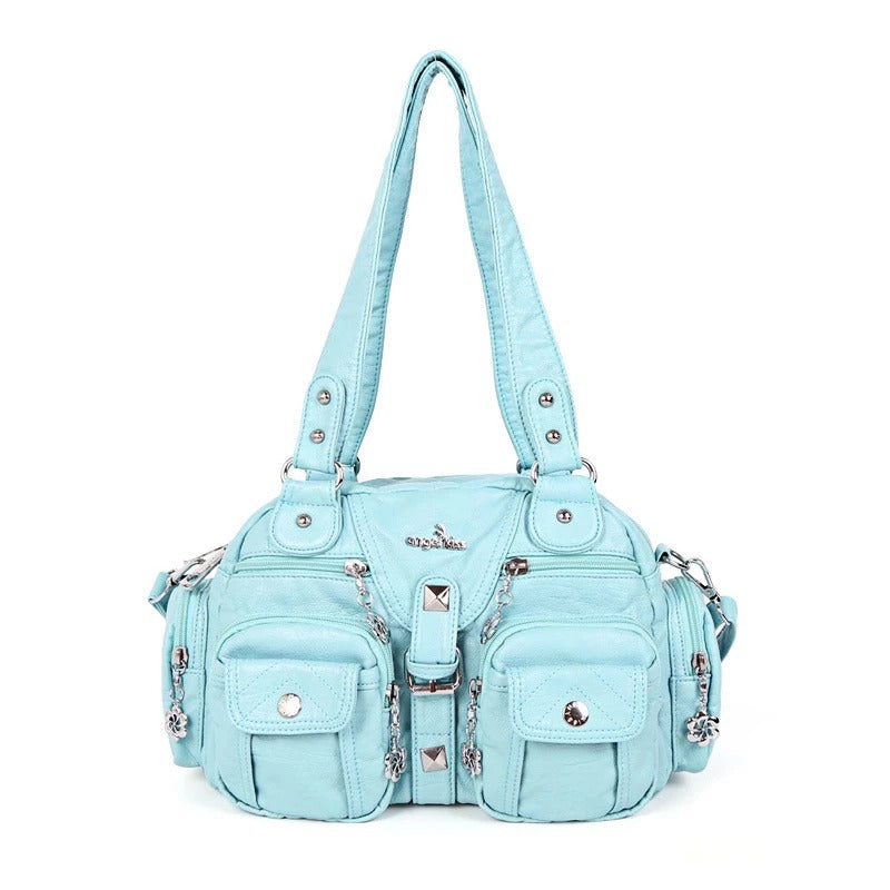 Solid Color Fashion Dumplings Messenger Bag