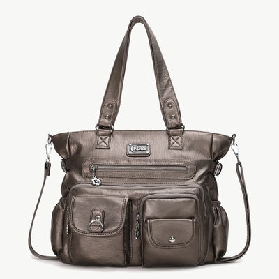 Women Large Underarm Tote Multiple Pockets Two Use Crossbody Bag