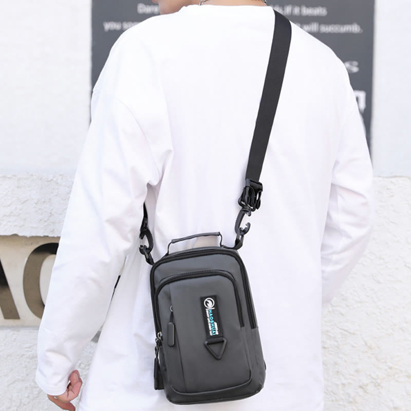 Practical Crossbody Sling Bag For Men Waterproof Travel Satchel Purse