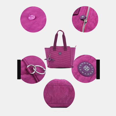 Nylon Tote for Women Waterproof Large Quilted Shoulder Bag Handbag Purse