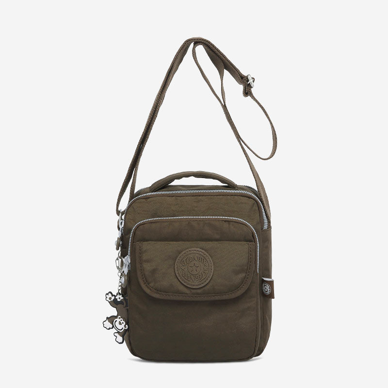 Triple Zip Waterproof Small Casual Crossbody Bag