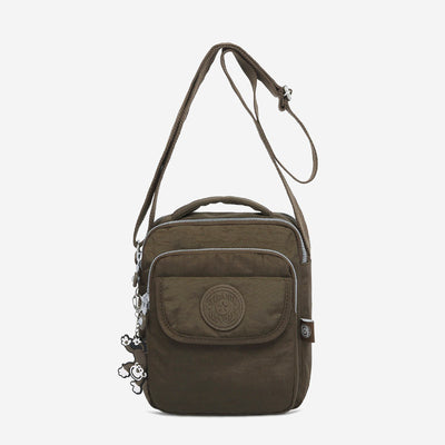 Triple Zip Waterproof Small Casual Crossbody Bag