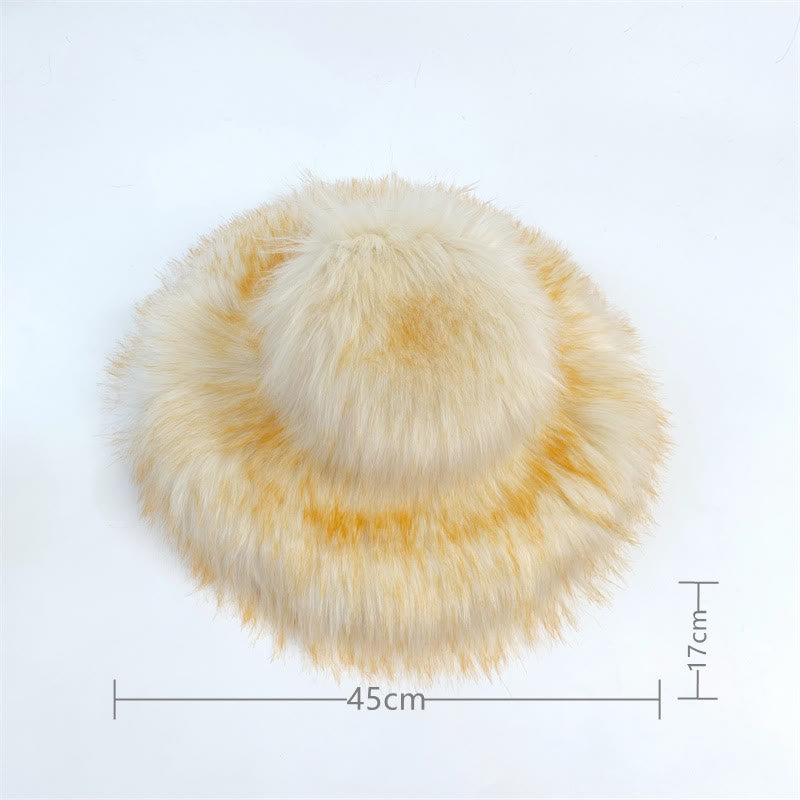Faux Fur Soft Hat Bag Set For Women Winter Dating