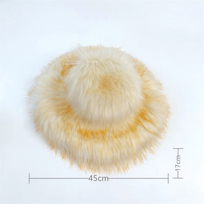 Faux Fur Soft Hat Bag Set For Women Winter Dating