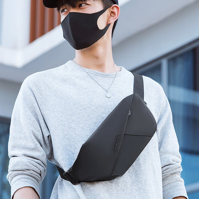 Small Chest Bag for Men Functional Waterproof Casual Daypack Sling Shoulder Bag