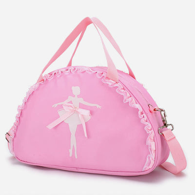 Girls Crossbody Bag Handbag Ballerina Pattern Nylon Dance Bag