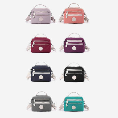 Lightweight Multi-Pocket Nylon Purse Small Cross Body Shoulder Bag Handbags