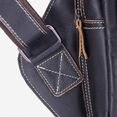 Large Capacity Genuine Leather Sling Bag