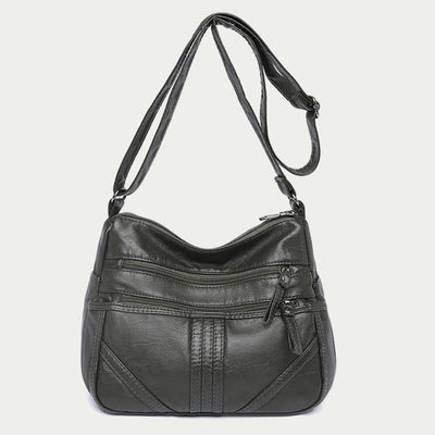 Vintage Large Capacity Shoulder Bag For Women Soft Leather Purse