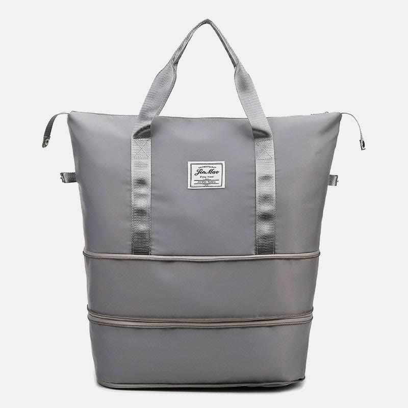 Women Double Expansion Travel Bag Large Lightweight Oxford Duffel Bag