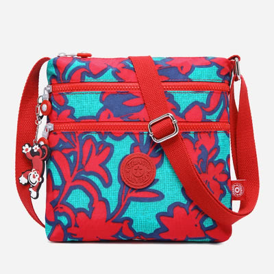 Lightweight Triple Zip Small Crossbody Bag Shoulder Bag for Women