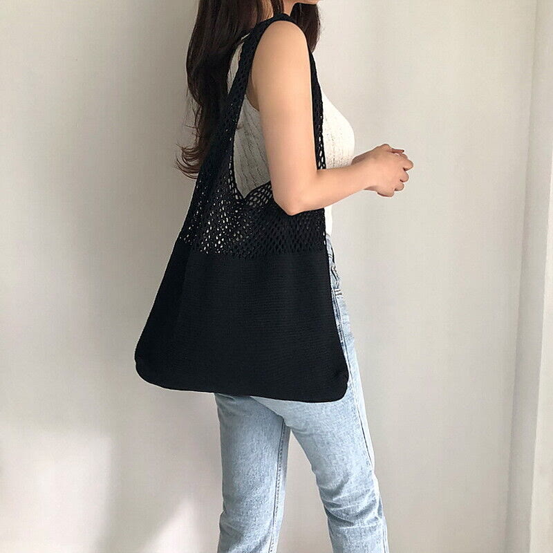 Tote Bag For Women Ethnic Style Wool Knitted Shoulder Bag