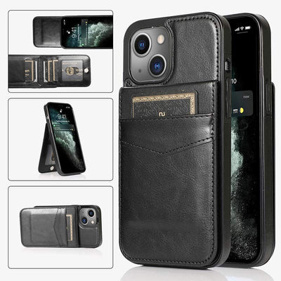 iPhone Wallet Case Quality Kickstand Phone Case with Multiple Card Slot