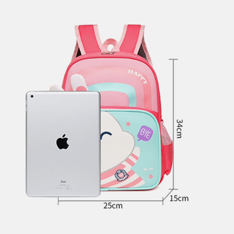 Waterproof Cute Bunny Backpack for Boys Girls with Padded Straps