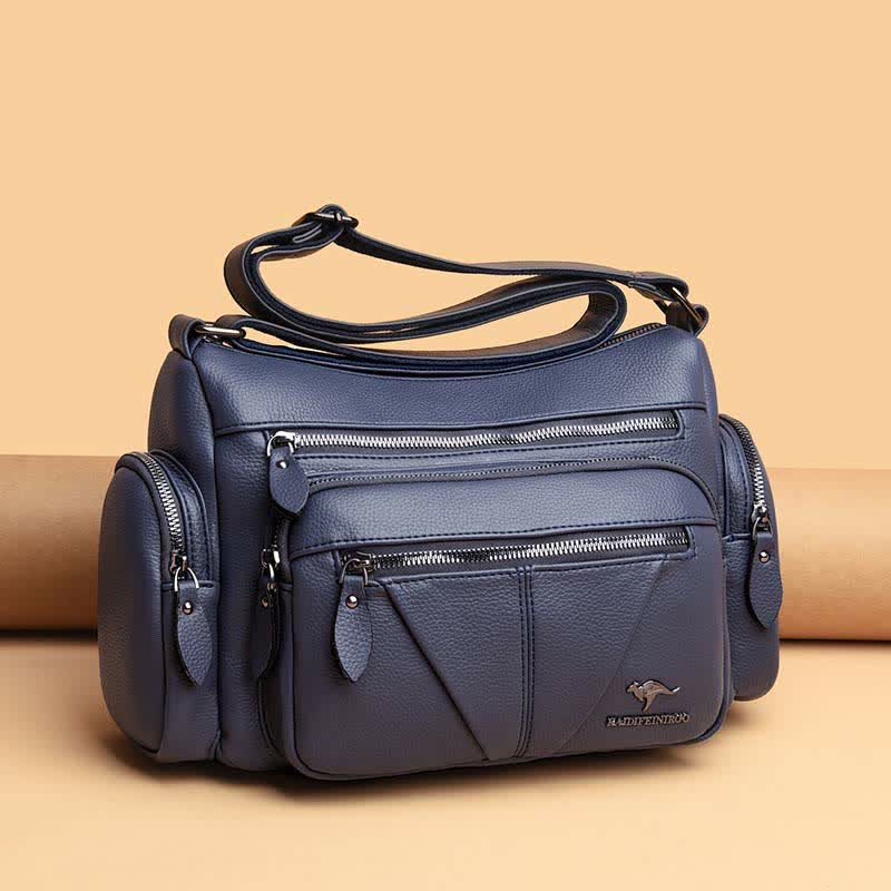 Casual Crossbody Purse for Women Multi-Pocket PU Leather Shoulder Handbag