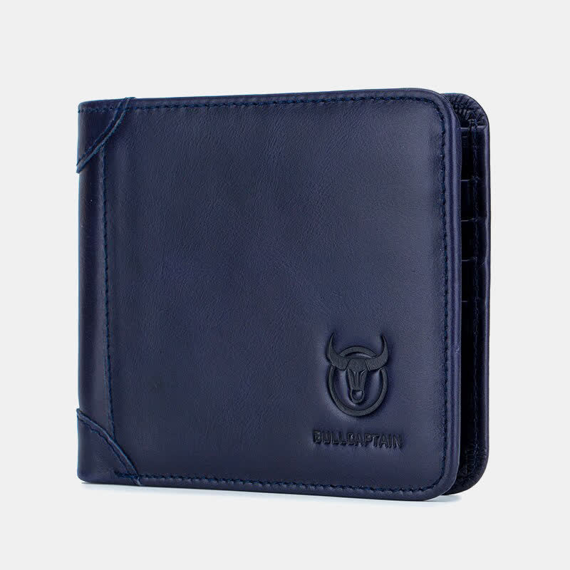 RFID Trifold Genuine Leather Large Capacity Wallet