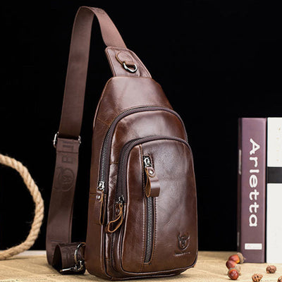 Genuine Leather Large Capacity Anti-theft Sling Bag